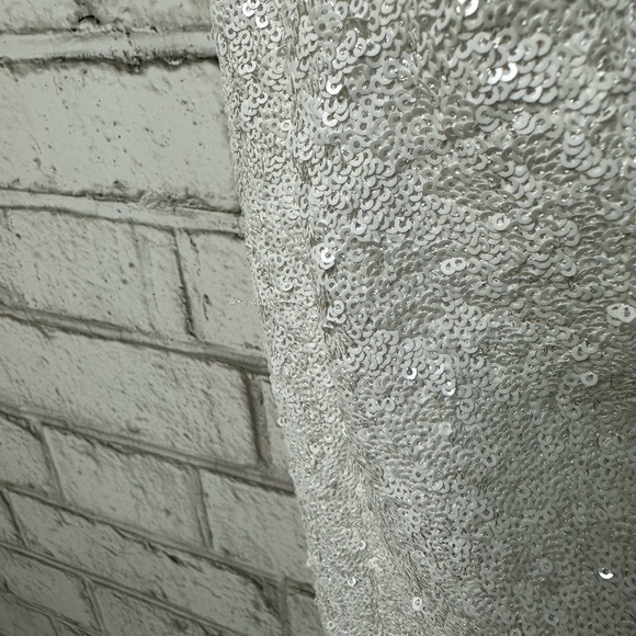 Amanda Uprichard REVOLVE Dress White Sequin Samba Maxi Halter S - Picture 6 of 9